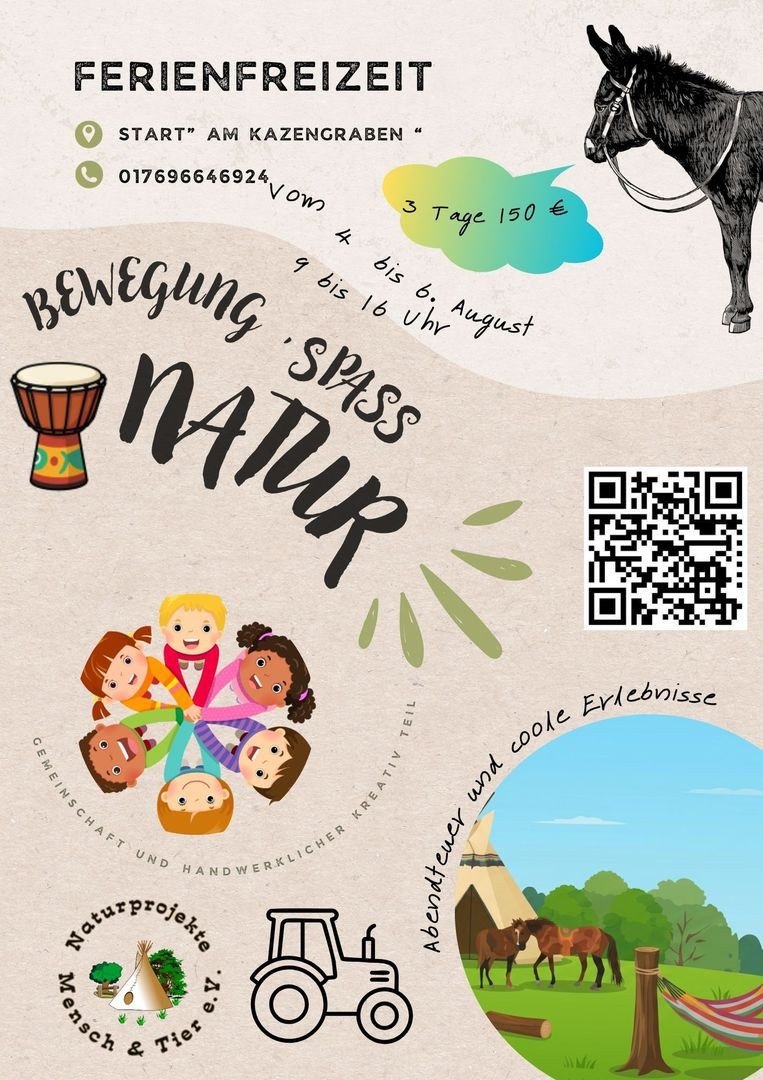 Flyer Ferienfreizeit „Bewegung · Spaß · Natur“