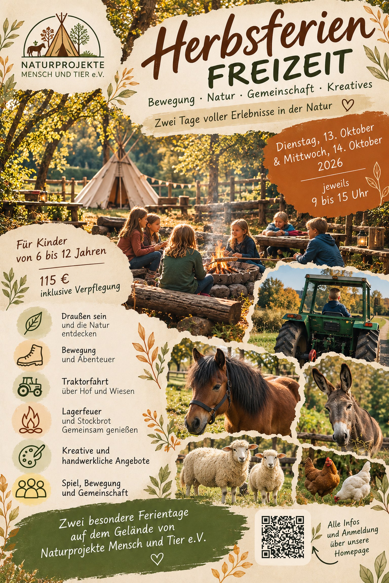 Flyer Herbstferien-Freizeit