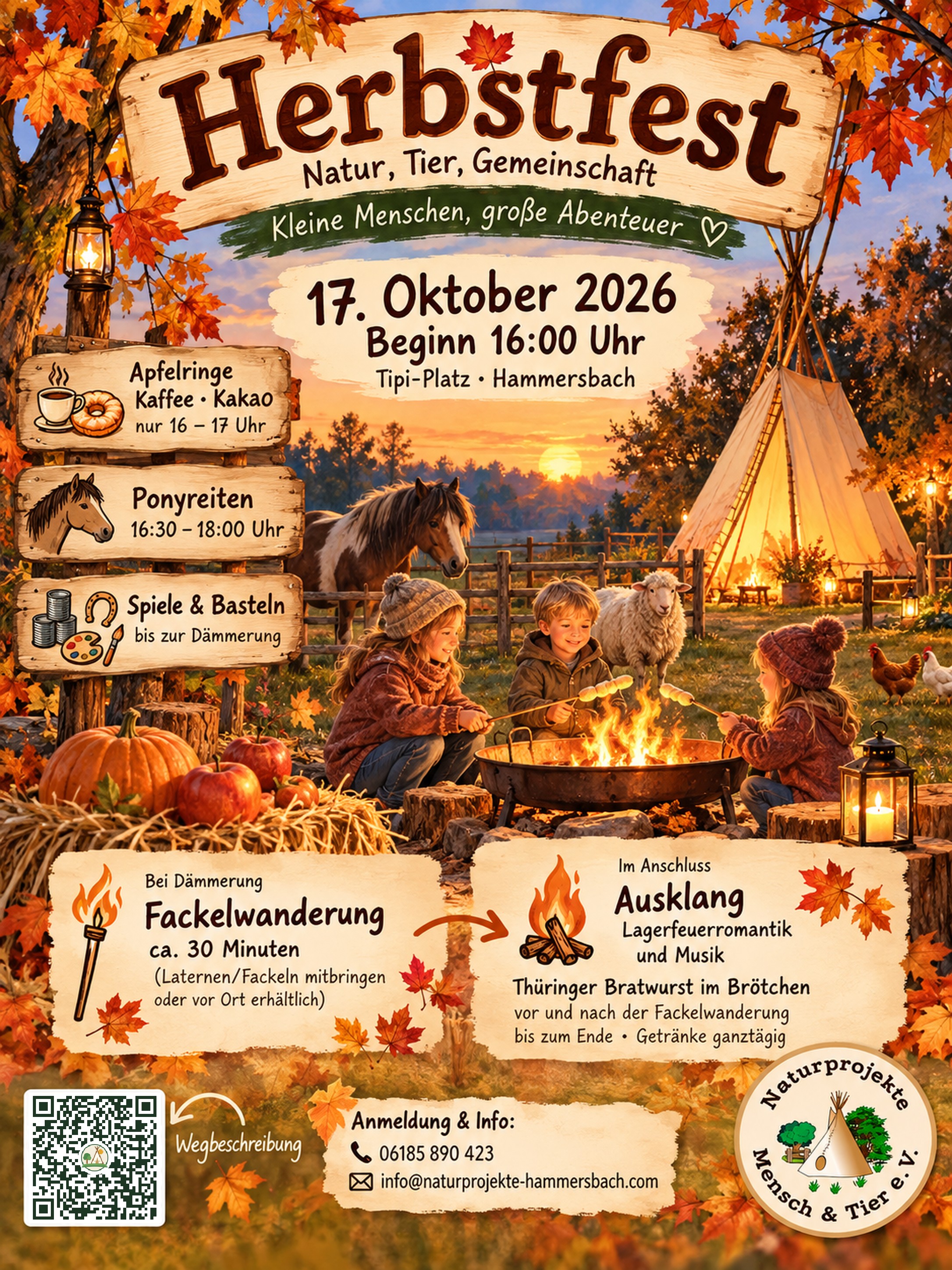 Flyer Herbstfest mit Fackelwanderung