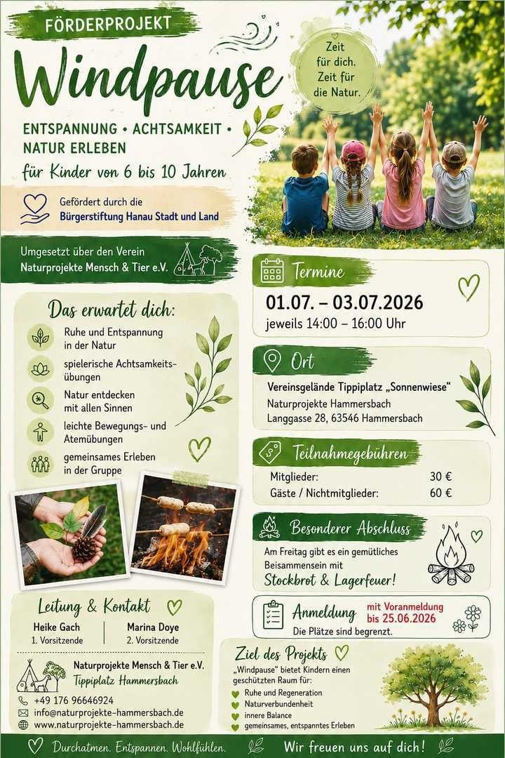 Flyer Förderprojekt „Windpause“