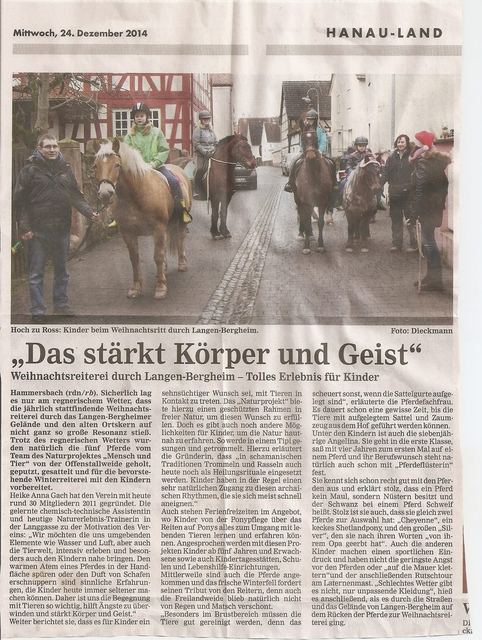 Scan Hanauer Anzeiger 24. Dezember 2014
